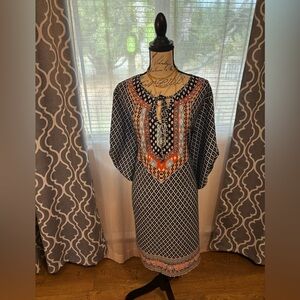 Bohemian Geometric Print Dress